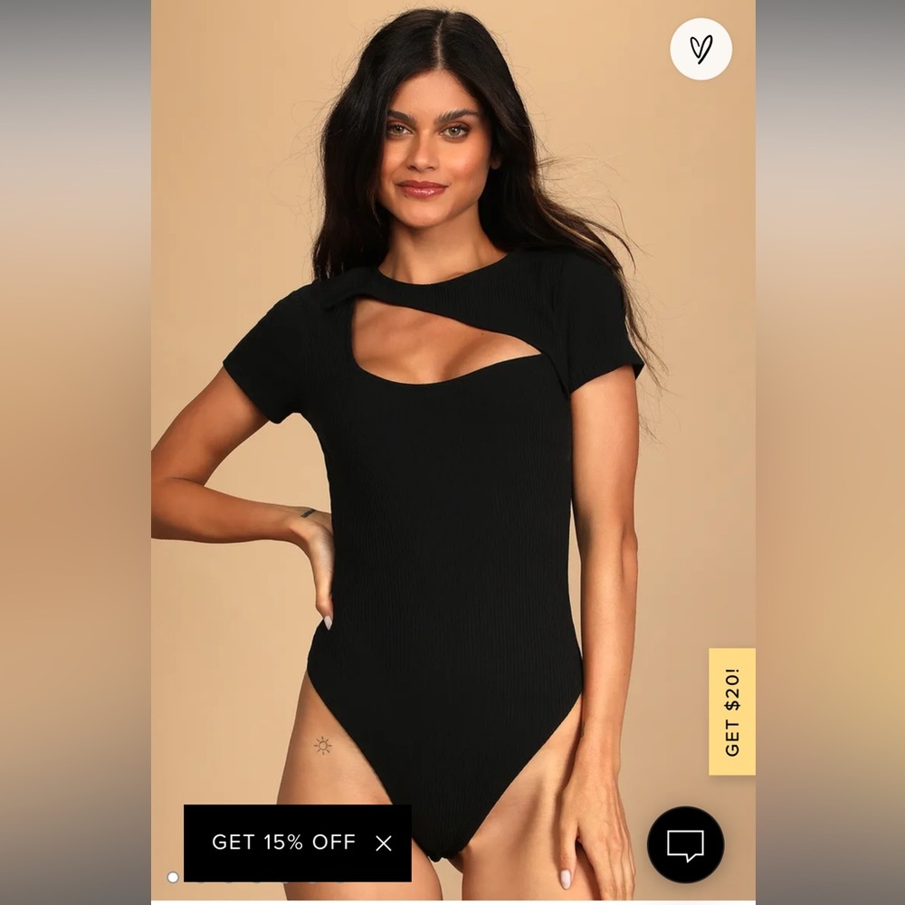 NWT Lulus black bodysuit
